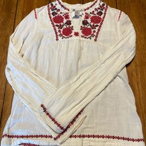 Lucky brand Folkloric Peasant top